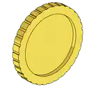 Spinning gold coin